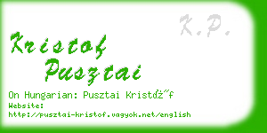 kristof pusztai business card